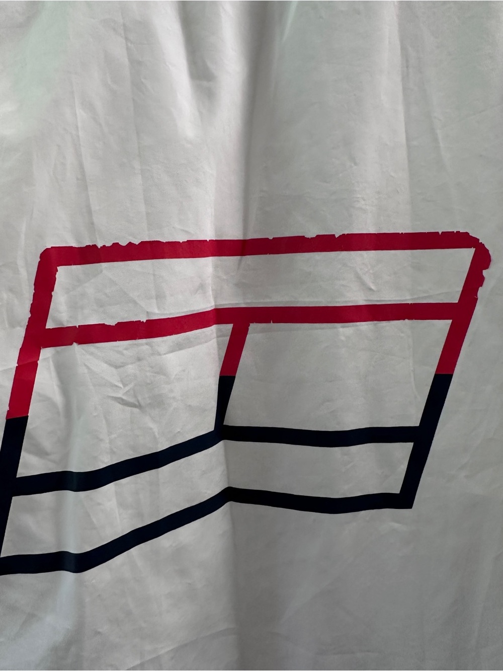 Tommy Hilfiger Womens White Windbreaker Jacket Spellout Sleeve Track Sport XS - Picture 6 of 7
